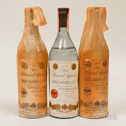 Bacardi Carta Blanco, 3 4/5 quart bottles 