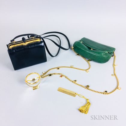 Two Judith Leiber Leather Purses