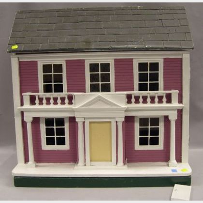Tri-Ang Toys Georgian-style Painted Wooden Doll House. 