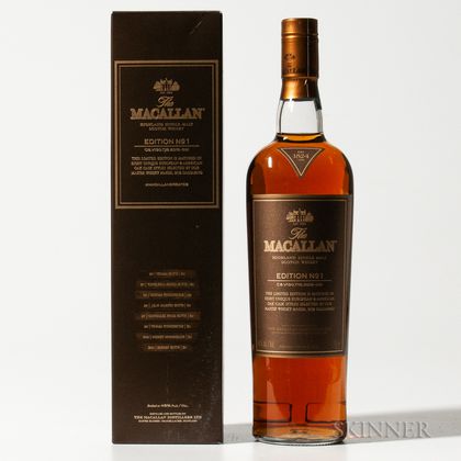 Macallan Edition 1, 1 750ml bottle (oc) 