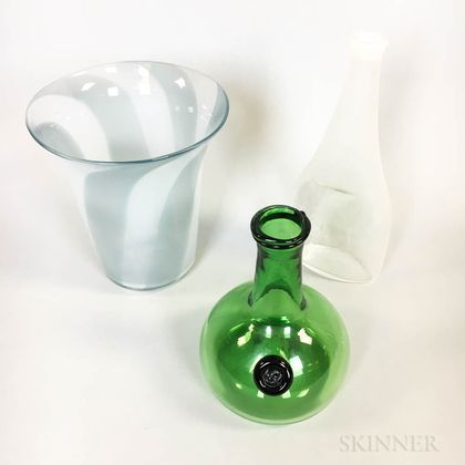 Three Pieces of Studio Art Glass