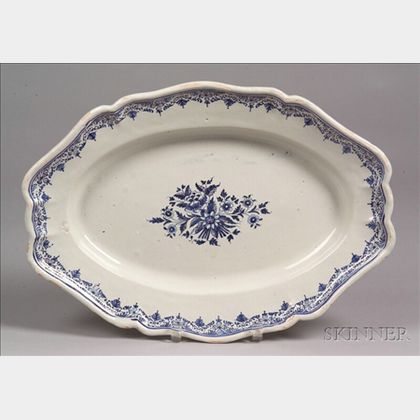 Blue and White Faience Platter