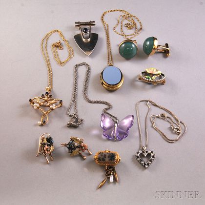 Small Group of Assorted Mostly Gold Jewelry