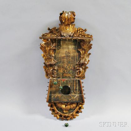 Dutch Rococo Carved, Gilt, and Polychrome Wood Wind Chime