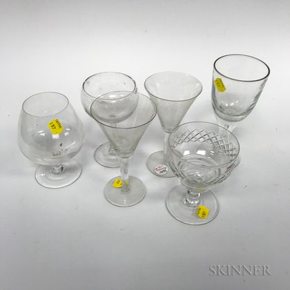 Extensive Group of Colorless Glass Stemware. Estimate $300-400