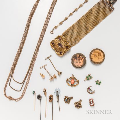 Group of Victorian Costume Jewelry