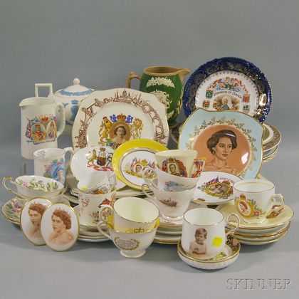 Approximately Sixty-five Royal Commemorative Pottery and Ceramic Items
