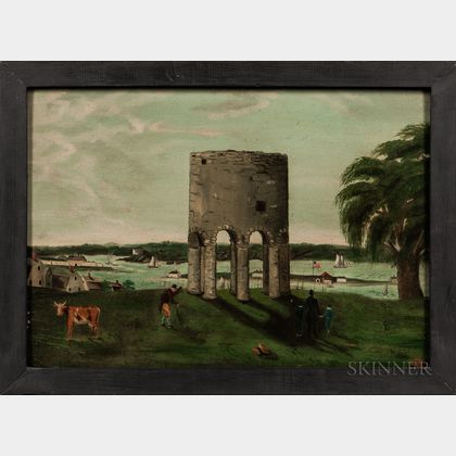 Richard Morrell Staigg (Rhode Island, 1817-1881) Viking Tower, Newport, Rhode Island