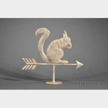 Small White-painted Squirrel Weather Vane