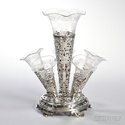 Watson Sterling Silver and Cut Glass Epergne