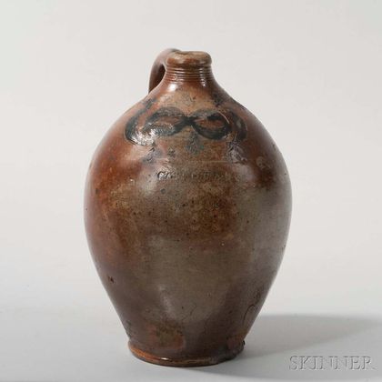 Stoneware Jug with Incised Decoration