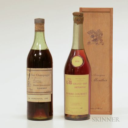 Mixed Cognac/Armagnac, 1 4/5 quart bottle 1 750ml bottle 