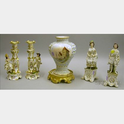 Group of Assorted Continental Porcelain Table Items