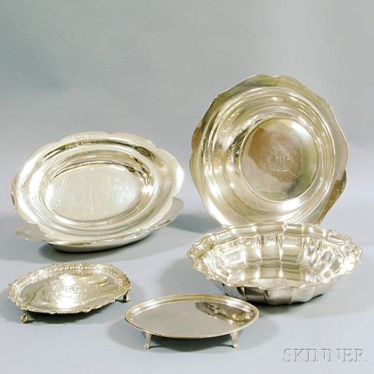 Six Assorted Sterling Silver Dishes and Serving Pieces