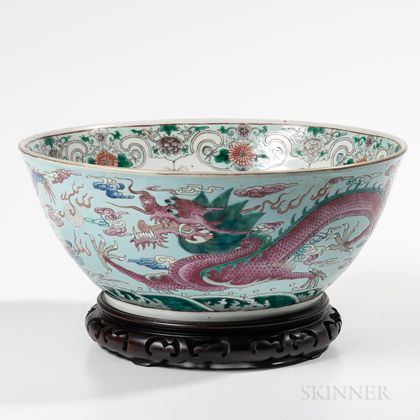 Large Chinese Export Punch Bowl
