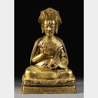 Gilt-bronze Buddhist Figure