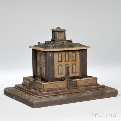 Painted Wooden Architectural Bank