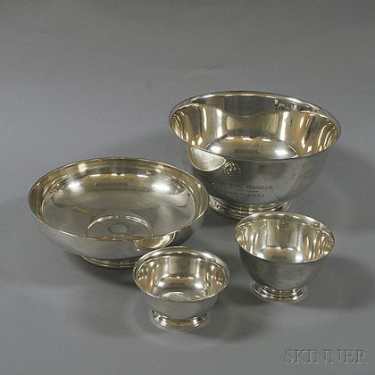Four Sterling Silver Bowls