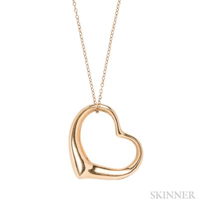 18kt Gold Heart Pendant, Elsa Peretti, Tiffany & Co.