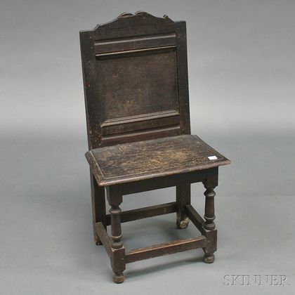 Pilgrim Century Carved Oak Side Chair