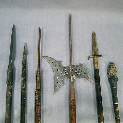 Sold at auction Five Pikes and Spears and a Halberd Auction Number ...