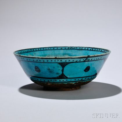 Large Turquoise and Black Bowl