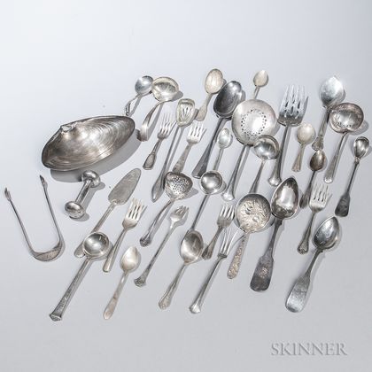 Group of Sterling and Coin Silver and Silver-plated Tableware