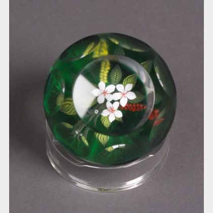 John Parsley Miniature Faceted Glass Paperweight