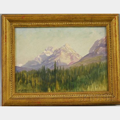 Henry Joseph Breuer (American, 1860-1932) Sheep Mountains, near Banff