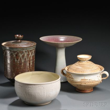 Gerry Williams Tureen, Richard Mather Lincoln Vessel, Richard Lafean Bowl, and James Wozniak Punch Bowl