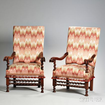 Pair of William and Mary-style Armchairs