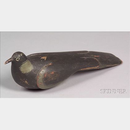 Carved and Painted Passenger Pigeon Decoy