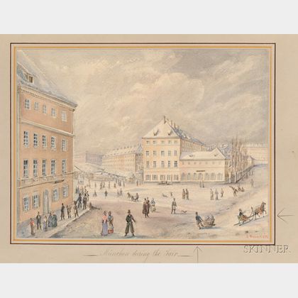 Attributed to Carl Theodor von Buseck (Central European, 1803-1860) Munchen During the Fair.