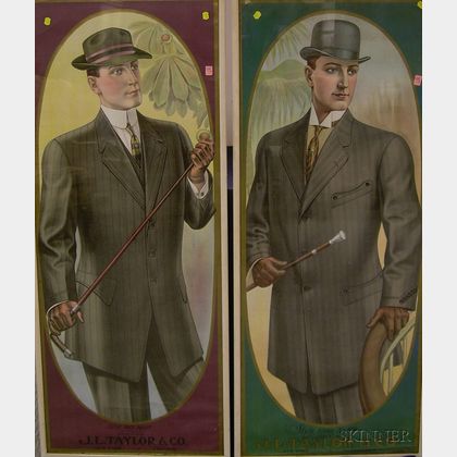 Pair of Framed J.L. Taylor & Co., New York and Chicago Chromolithograph Advertising Posters