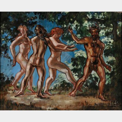 William Horace Littlefield (American, 1902-1969) Satyr and Three Nymphs