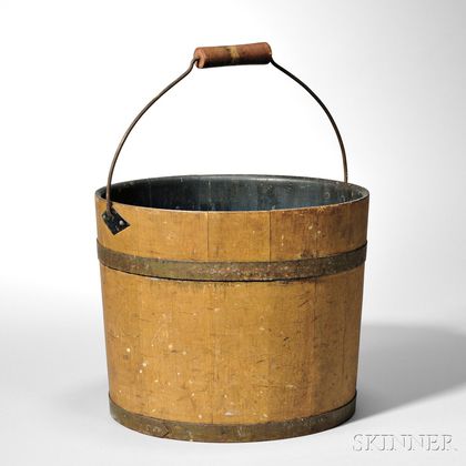 Shaker Ochre/brown-painted Pail