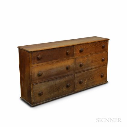 Pine Six-drawer Floor Cupboard