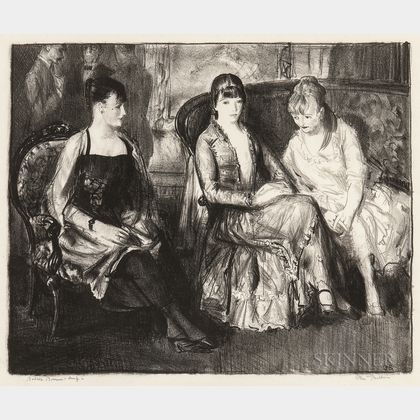 George Bellows (American, 1882-1925) Elsie, Emma and Marjorie, Second Stone