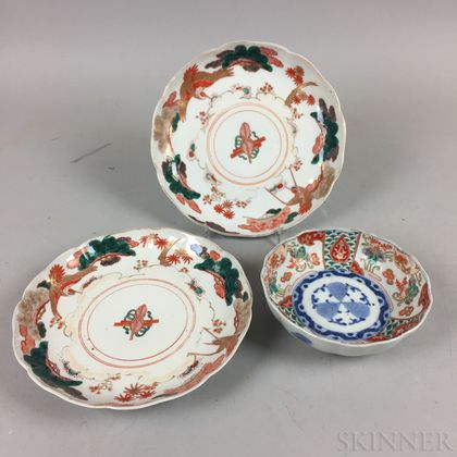 Three Imari Porcelain Items