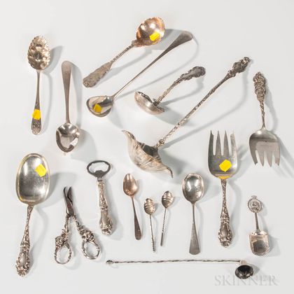 Group of Sterling Silver and Silver-plated Serving Pieces