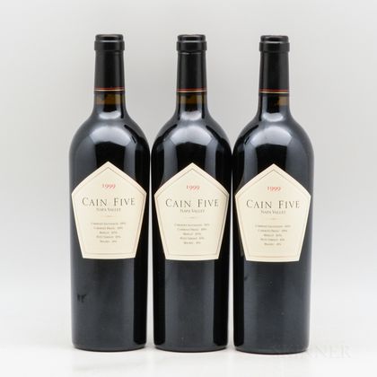 Cain Vineyard & Winery Cain Five 1999, 3 bottles 