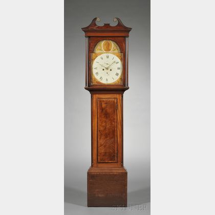 George III Mahogany and Inlay Tallcase Clock
