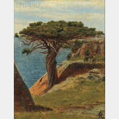 Robert Swain Gifford (American, 1840-1905) The Old Juniper Tree At Manchester, Cape Ann, Mass.