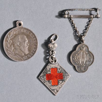 Three Imperial Russian Pins and Pendants
