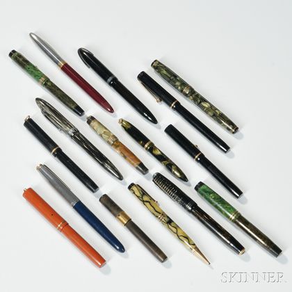 Collection of Parker and Sheaffer Pens and Parts