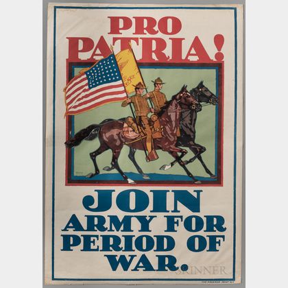 Period WWI Recruiting Poster "Pro Patria"