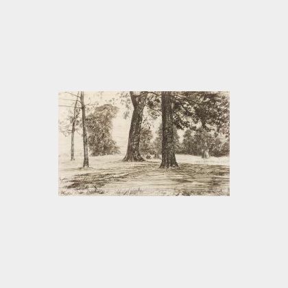 James Abbott McNeill Whistler (American, 1834-1903) Greenwich Park