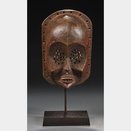 Lulua Carved Wood Mask