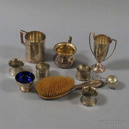 Ten Sterling Silver Mostly Tableware Items