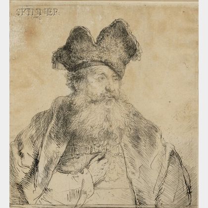 Rembrandt van Rijn (Dutch, 1606-1669) Old Man with a Divided Fur Cap